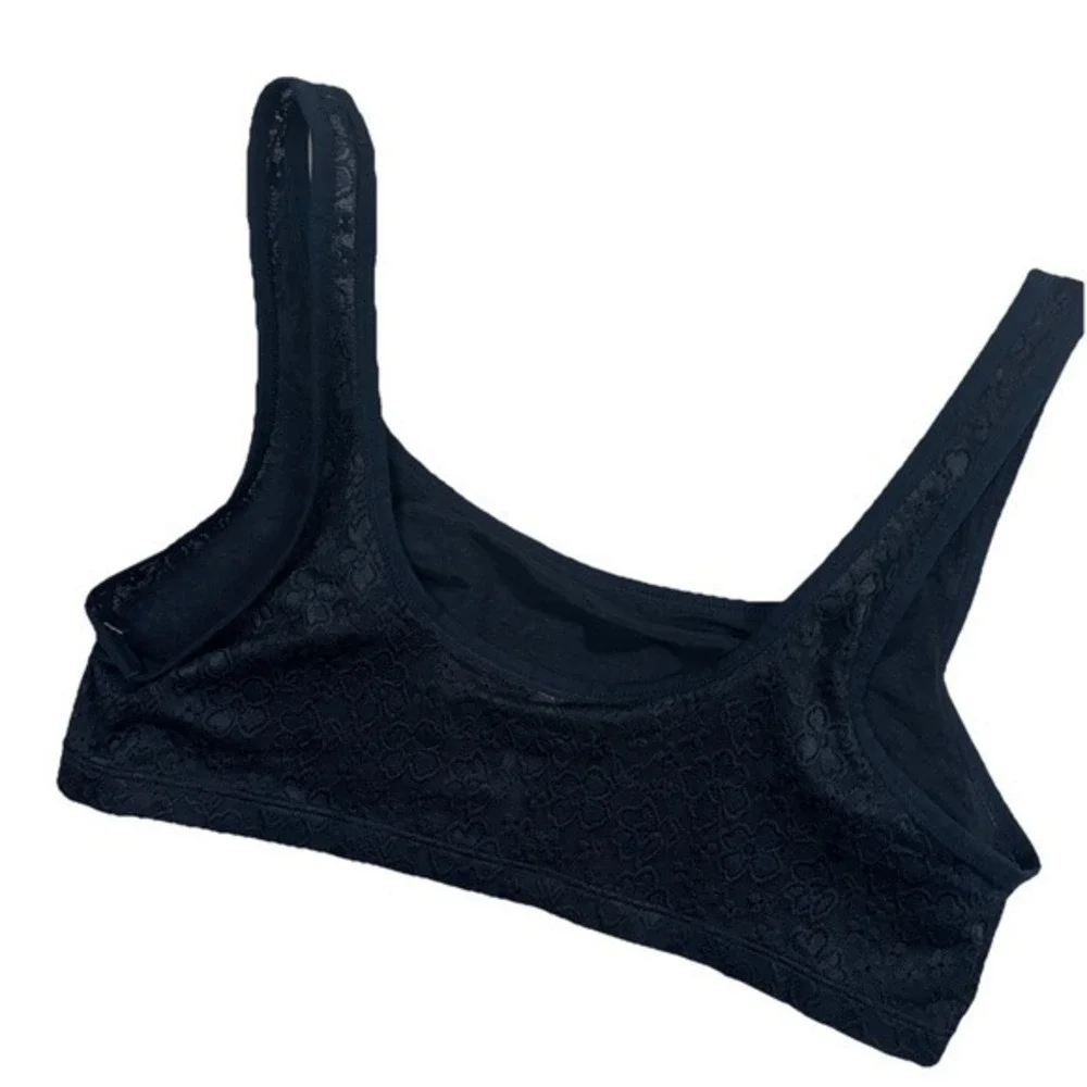 OLD NAVY Love Lace Bralette Wireless Bra Large Black